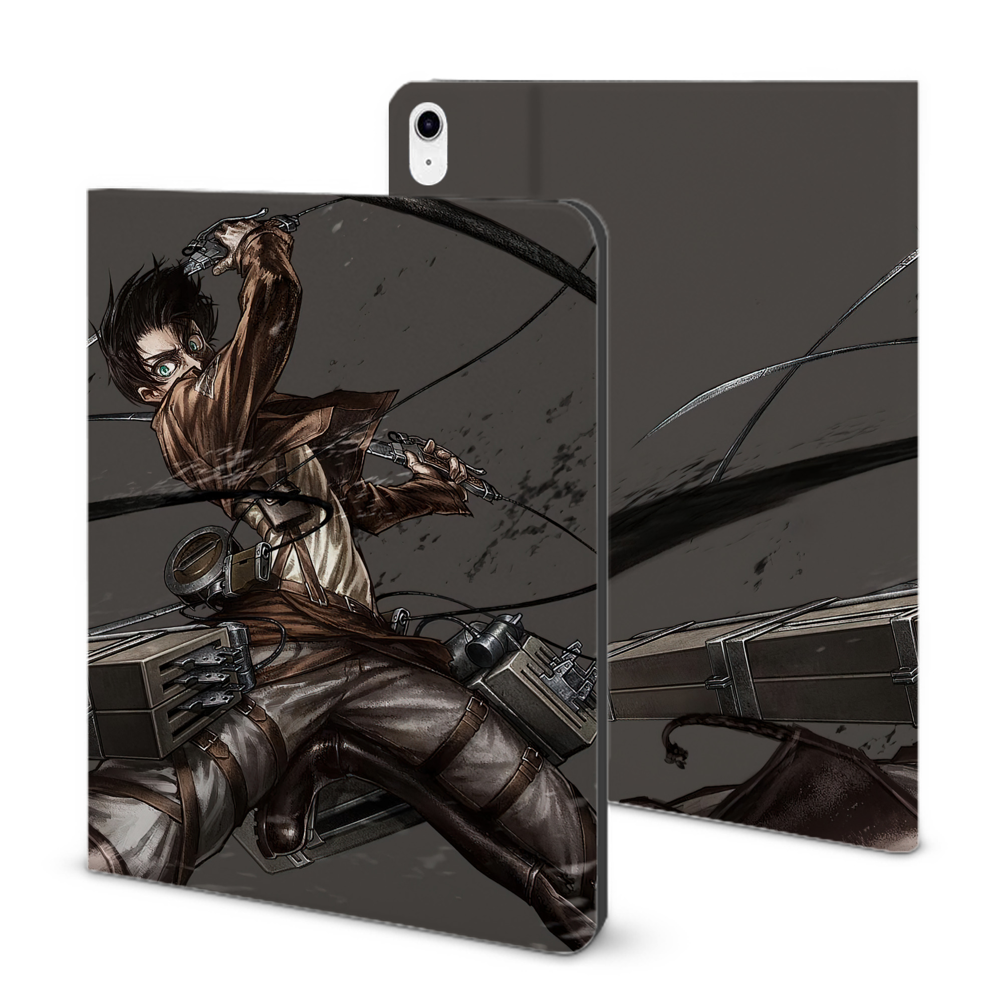 （画像用） 進撃の巨人 Attack on Titan IPad ケース ブック型 PUレザー TPU 耐衝撃 軽量 薄型 ペン収納なし 全面保護 IPad 各モデル対応